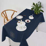 Custom Blue Gray Square Table Cloth