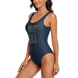 Custom Blue Dark Grey Swimsuit