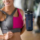 Custom Blue Dark Grey Stainless Steel Water Cup