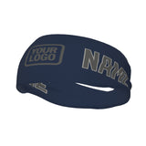 Custom Blue Dark Grey Sports headband