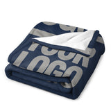 Custom Blue Gray Blanket