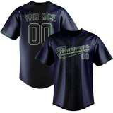 Custom Blue & Green Colors Design Sports Baseball Jersey