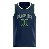 Custom Blue & Dark Green Colors Design Sports Basketball Jersey