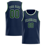 Custom Blue & Dark Green Colors Design Sports Basketball Jersey