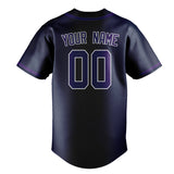Custom Blue & Purple Colors Design Sports Baseball Jersey