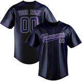 Custom Blue & Purple Colors Design Sports Baseball Jersey