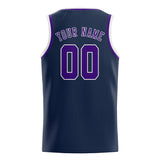 Custom Blue & Purple Colors Design Sports Basketball Jersey