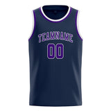 Custom Blue & Purple Colors Design Sports Basketball Jersey