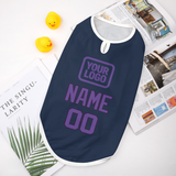 Custom Blue Light Purple Pet Vest