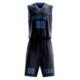 Custom Blue Light Blue Basketball Set