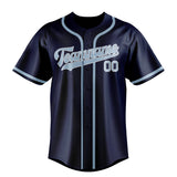 Custom Blue & Light Blue Colors Design Sports Baseball Jersey