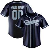 Custom Blue & Light Blue Colors Design Sports Baseball Jersey