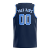 Custom Blue & Light Blue Colors Design Sports Basketball Jersey