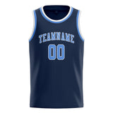 Custom Blue & Light Blue Colors Design Sports Basketball Jersey