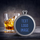 Custom Blue Sky Blue Hip Flask