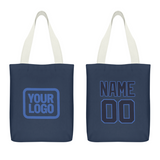 Custom Blue Navy Canvas Tote Bag