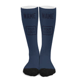 Custom Blue Navy Knee-High Sock