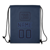 Custom Blue Navy Drawstring Bag