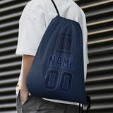 Custom Blue Navy Drawstring Bag