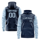 Custom Blue Light Blue Hoodie