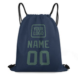 Custom Blue Blue Green Drawstring Bag