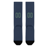 Custom Blue Blue Green Knee-High Sock