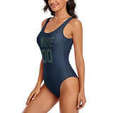 Custom Blue Blue Green Swimsuit