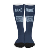 Custom Blue Light Blue Knee-High Sock