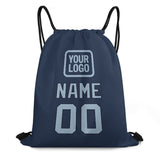 Custom Blue Light Blue Drawstring Bag