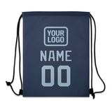 Custom Blue Light Blue Drawstring Bag