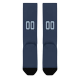 Custom Blue Light Blue Knee-High Sock