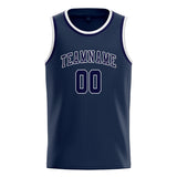 Custom Blue & Navy Colors Design Sports Basketball Jersey