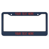 Custom Blue Orange Red License Plate Frame