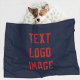 Custom Blue Orange Red Pet Blanket