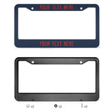 Custom Blue Orange Red License Plate Frame