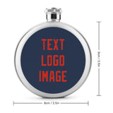 Custom Blue Orange Red Hip Flask