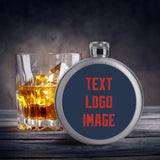 Custom Blue Orange Red Hip Flask