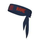 Custom Blue Coral Red Headband
