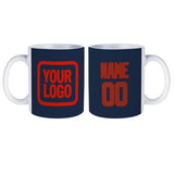 Custom Blue Coral Red Mug
