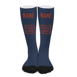 Custom Blue Coral Red Knee-High Sock