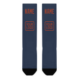 Custom Blue Coral Red Knee-High Sock
