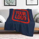 Custom Blue Orange Red Blanket