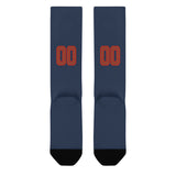 Custom Blue Coral Red Knee-High Sock