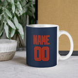 Custom Blue Coral Red Mug