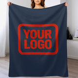 Custom Blue Orange Red Blanket