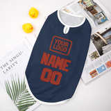 Custom Blue Coral Red Pet Vest