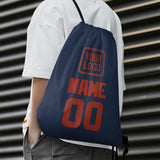 Custom Blue Coral Red Drawstring Bag
