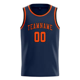 Custom Blue & Orange Red Colors Design Sports Basketball Jersey