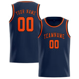 Custom Blue & Orange Red Colors Design Sports Basketball Jersey