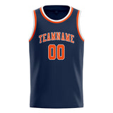 Custom Blue & Orange Red Colors Design Sports Basketball Jersey